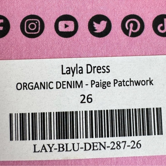 NWT Lucy & Yak Layla Denim Dress Paige Patchwork Size UK26 US22 - Picture 14 of 14